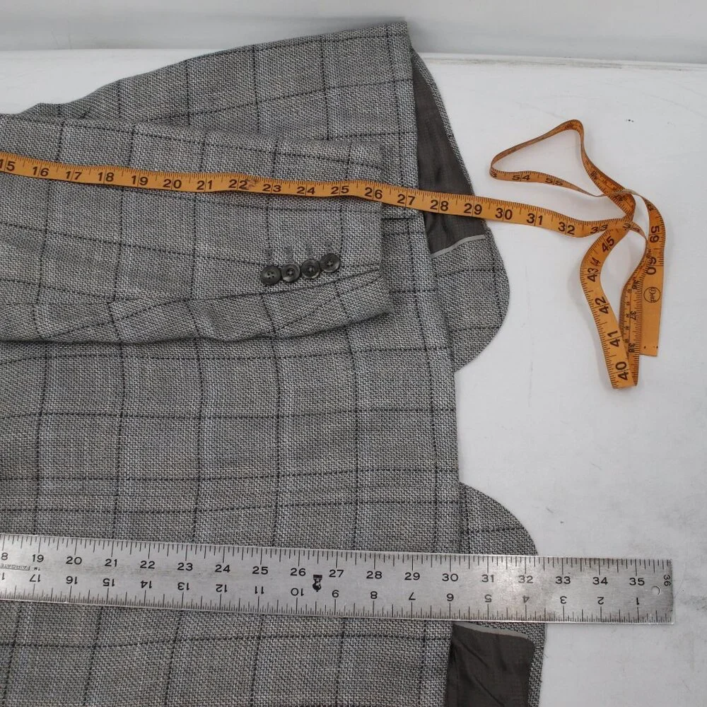 Emporio armani Sport Coat Men 50 G Line Single Breasted Two Button Plaid Viscose